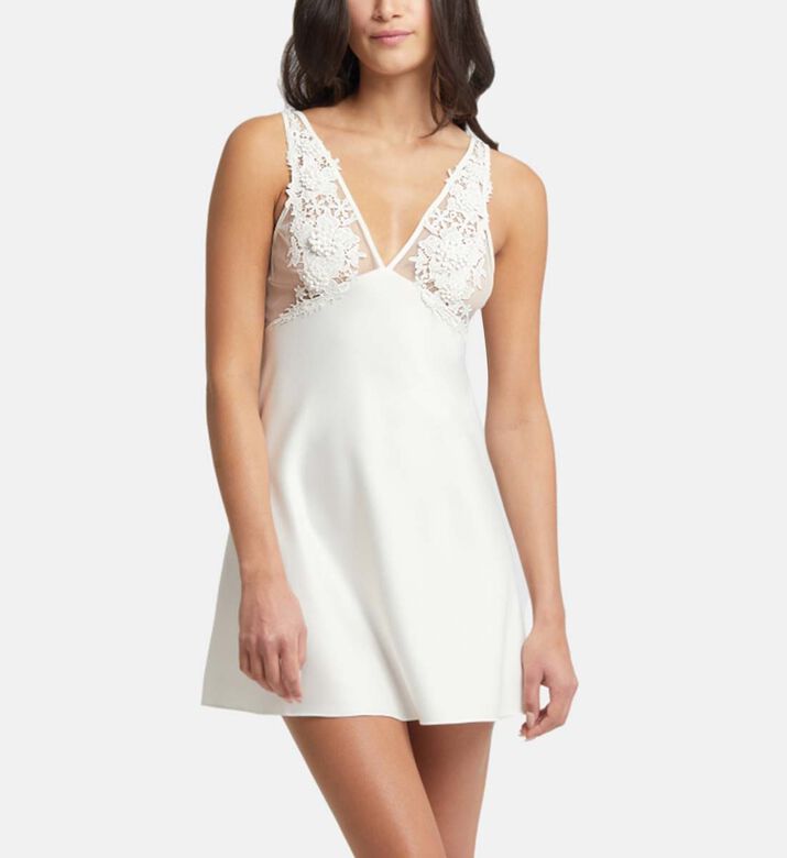 Diana Floral Satin Chemise Robe Set