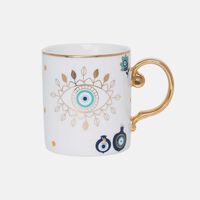 Evil Eye Gold Handle Mug