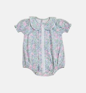 Floral-print Peter Pan Collar Romper