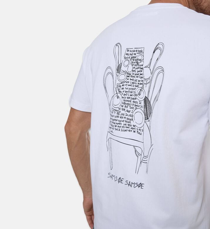 Samsoe Sadinner Logo-print Short-sleeve T-shirt, Model View