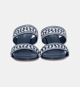 Arezzo Woven Slip-on Mule Sandals, Navy, Eu-40, Packshot View