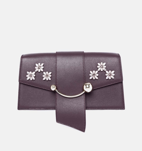 Mini Crescent Floral Beading Bag