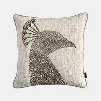 Crown Embroidered Piped Cushion