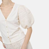 Myra Cotton Puffy Sleeves Top