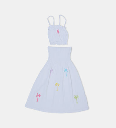 Palm Tree Embroidered Set
