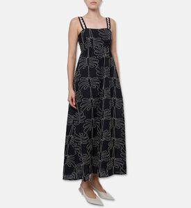 Palmacea All-over Palm Frond Printed Maxi Dress, Model View