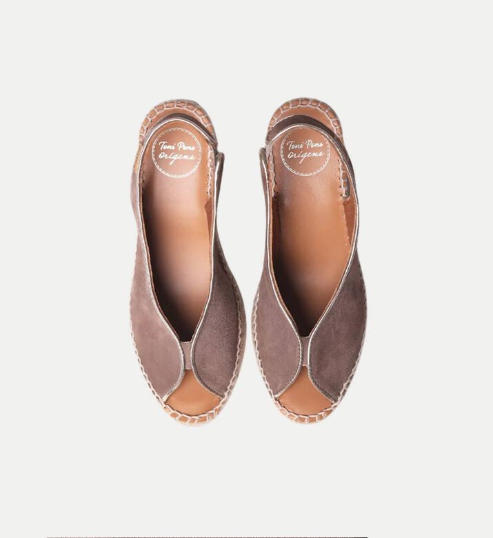 Toni Pons Leslie Suede Leather High-wedge Espadrille, Taupe, Eu-35, Packshot View