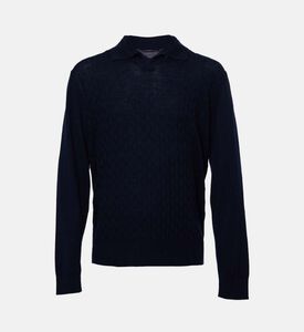 Corneliani Polo Knitted, Navy, 58, Packshot View
