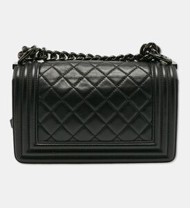 Chanel Preowned Chanel Black Quilted Leather Small Boy Flap Bag, Packshot View