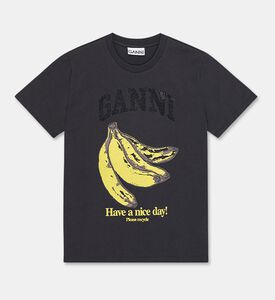 Ganni Cotton Banana-print Regular-fit T-shirt, Packshot View