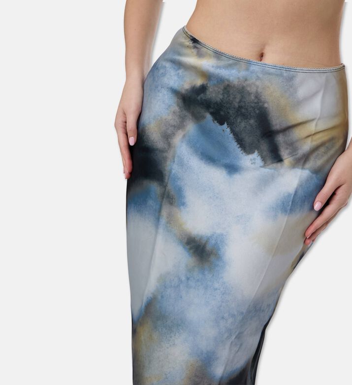 Samsoe Saagneta Long Satin Skirt, Model View