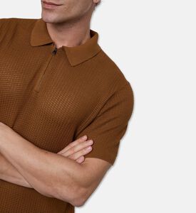 Corneliani Quarter-zip Mesh-knit Regular Polo Shirt, Model View