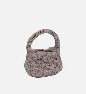 حقيبة جلد محبوك بحبل كابل