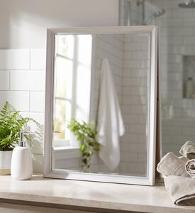 Andrea House Oak Whitewashed-finish Mirror, Model View