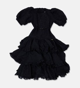 Poca and Poca Puffy Short-sleeve Layered Dress, Packshot View