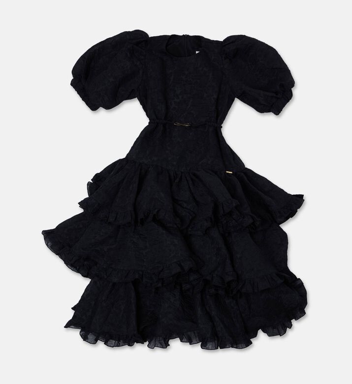 Poca and Poca Puffy Short-sleeve Layered Dress, Packshot View