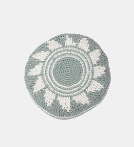 Home Deco and More Sol Cotton Round Filled And Vaccumed Cushion, Green, Packshot View