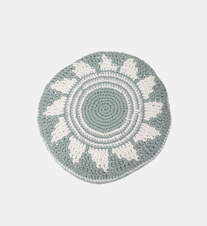 Home Deco and More Sol Cotton Round Filled And Vaccumed Cushion, Green, Packshot View Home Deco and More Sol Cotton Round Filled And Vaccumed Cushion, Green, Packshot View