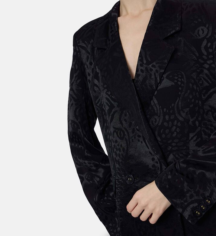 Farm Rio Double Breasted Long-sleeve Blazer, Model View