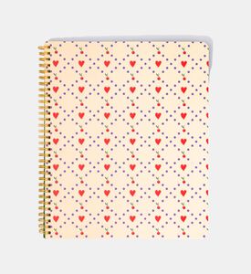 Hearts Grid Large Spiral Notebook