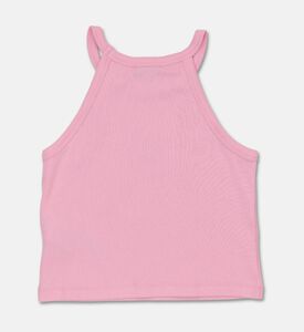 Moschino BKT Appliqu&eacute; Ribbed Tank Top, Pink, 12y, Packshot View