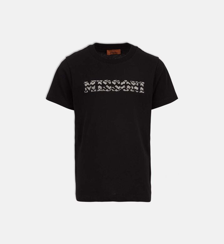Knit Logo Zig-zag Short-sleeve T-shirt