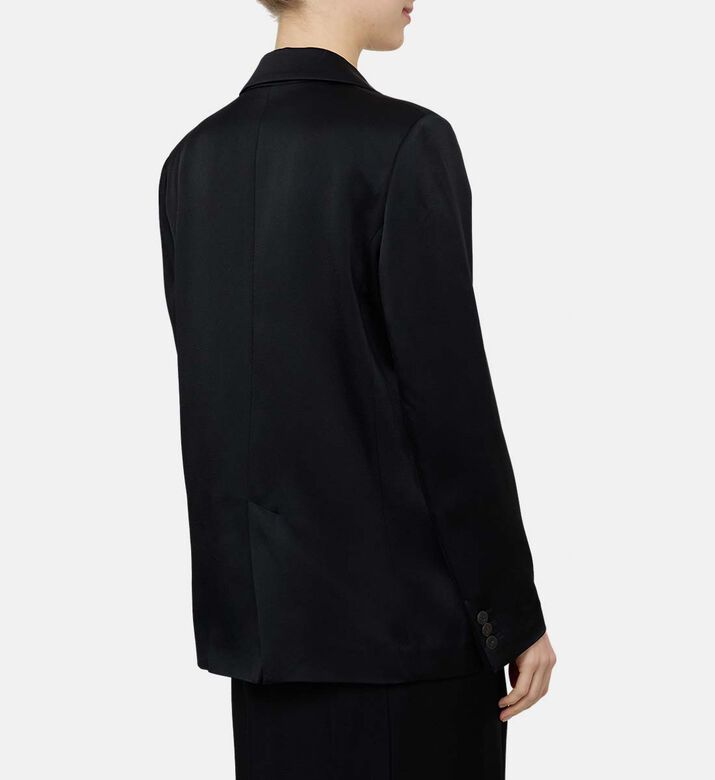 Shimmering Satin Single Button Blazer Shimmering Satin Single Button Blazer