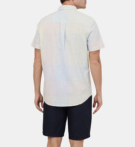 قميص بأكمام قصيرة بمربعات منظمة