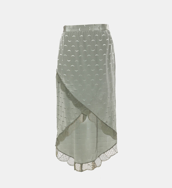 Jeudie Silk Jacquard Wings Skirt