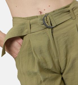 Ba and Sh Elastic Waistband Wide-leg Pants, Model View