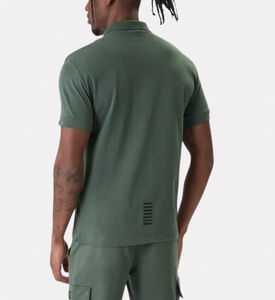 EA7 Logo Printed Polo Shirt, Model View