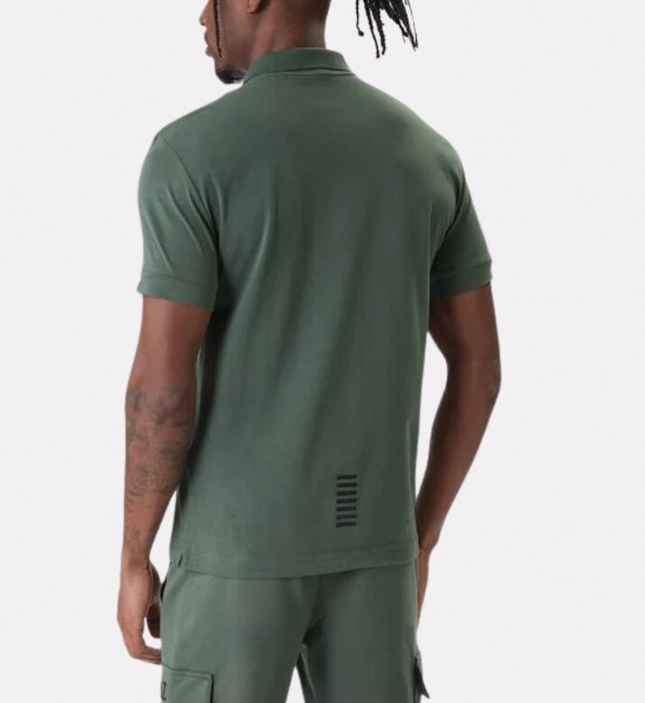 EA7 Logo Printed Polo Shirt, Model View