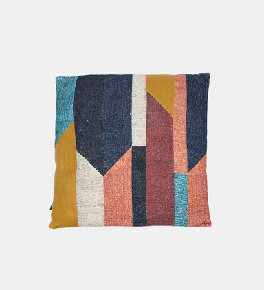 Puzzle Print Embroidered Pillow