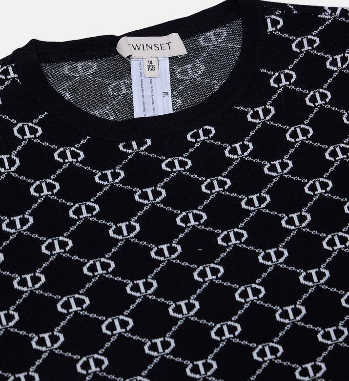 Monogram Jacquard Knitted T-shirt Monogram Jacquard Knitted T-shirt