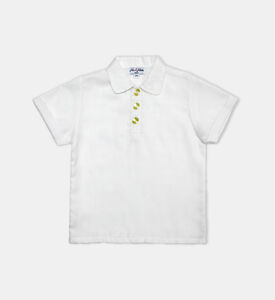 تيشيرت بولو بأزرار ملونة بأكمام قصيرة