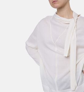 Beatrice B Knot Closure Long-sleeve Blouse, Model View Beatrice B Knot Closure Long-sleeve Blouse, Model View