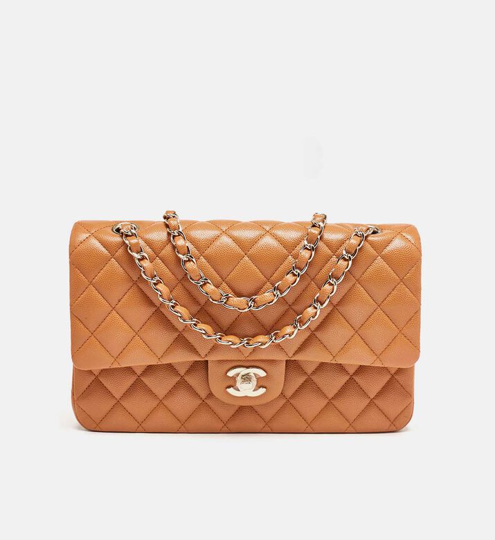 Quilted Leather Double-flap Shoulder Bag Preowned