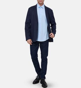 قميص بوبلين بقصة ضيقة وممتدة