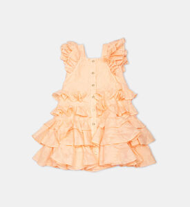 Button-up Ruffled Dress