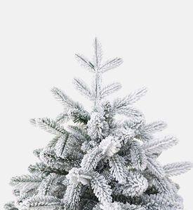 Home Deco and More Pre-lit Snowy Flocked Tree, White, 240-cm, Packshot View