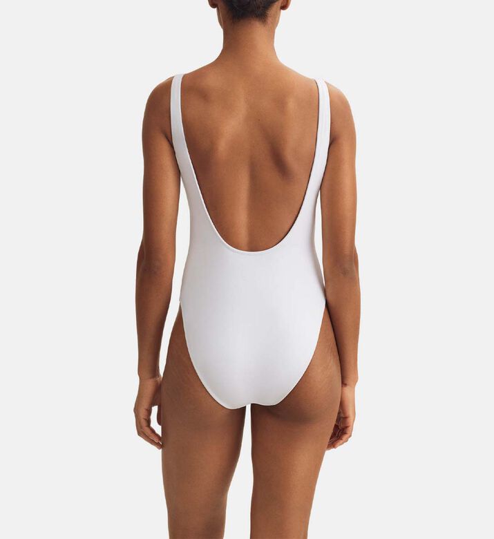 Cloth Polo Bear Scoop-neck One-piece Swimsuit