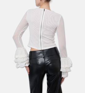 Alice and Olivia Delina Logo-detail Oversized Hoodie, Model View