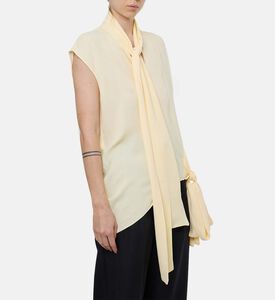 Plan C Side Tie Closure V-neck Top, Model View