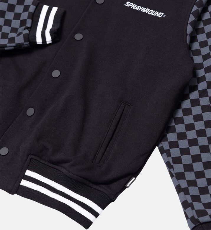 جاكيت بتصميم جامعي بومبر بنقشة مربعات