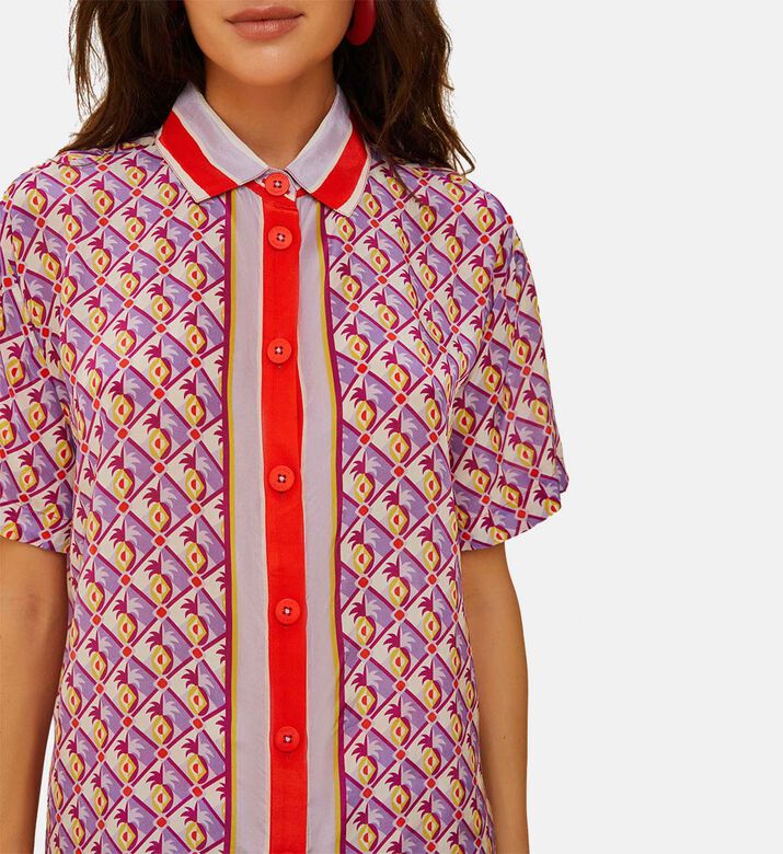 Graphic Pineapple Scarf Printed Shirt