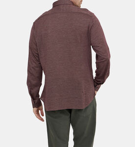 قميص بصف أزرار صوف بكر