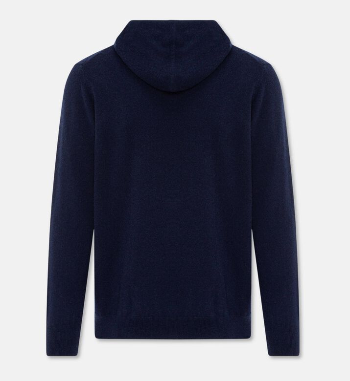 Carter and White Declan Cashmere Drawstring Hoodie, Navy, Xl, Packshot View