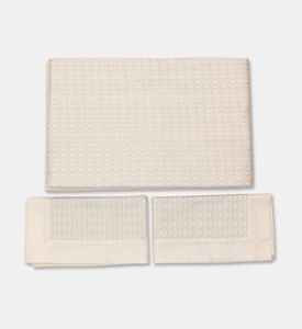 Philipp Plein Hexagon Design Bed Set, Ivory, 220x240-cm, Packshot View