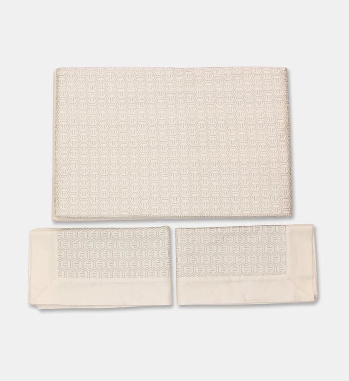 Philipp Plein Hexagon Design Bed Set, Ivory, 220x240-cm, Packshot View