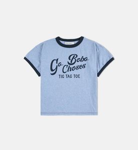 Bobo Choses Logo-print Contrast Trim Short-sleeve Ringer T-shirt, Packshot View